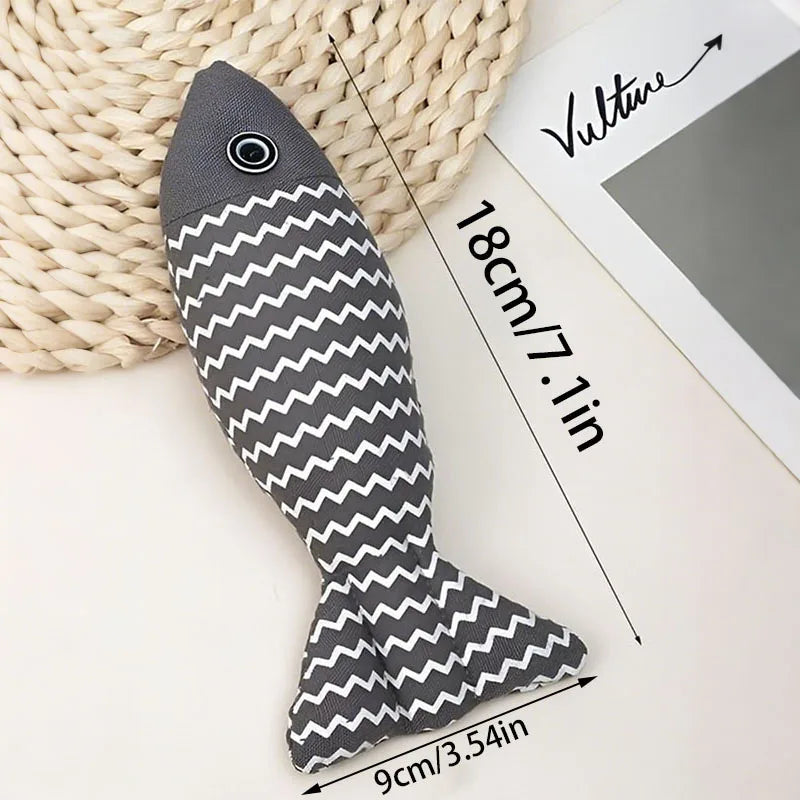 Cat Toys Fish, 3-Piece Catnip Toys for Cats, Interactive Kitten Exercise Toys, Indoor Cat Toys, Chew Toys - Suitable for Most Cats