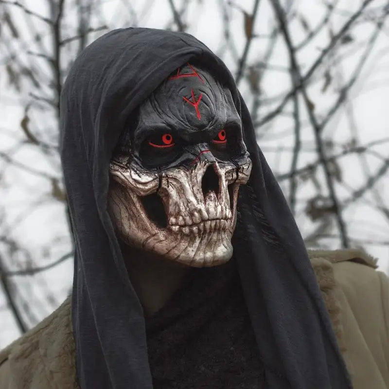 Halloween Scary Skull  Head Mask Cosplay Party Horrible Bloody Masks Carnival Adult Horror Costume Head Cover Latex Mask