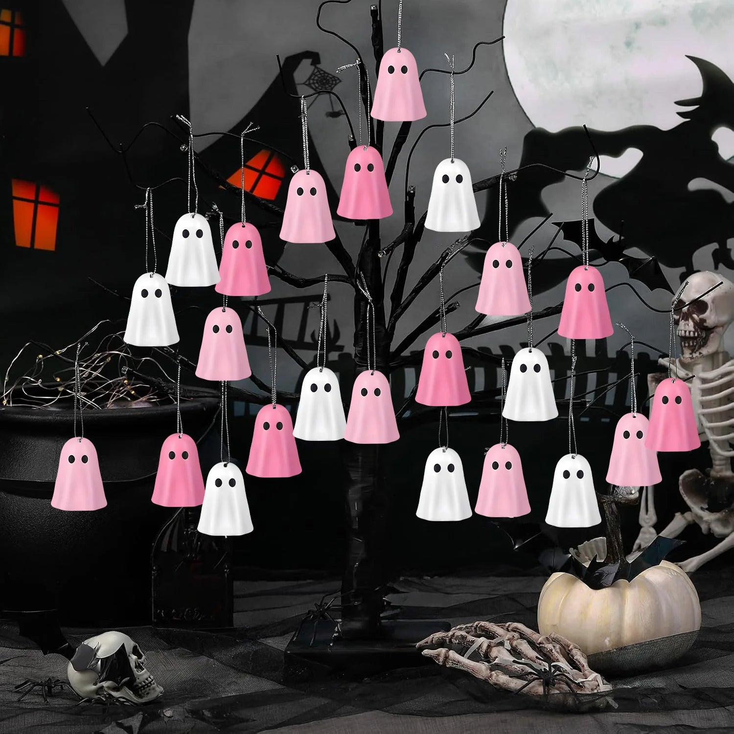 Halloween Hanging Ornaments Ghost Decoration Halloween Tree hang Ornaments paper Decor Halloween atmosphere decor party gifts