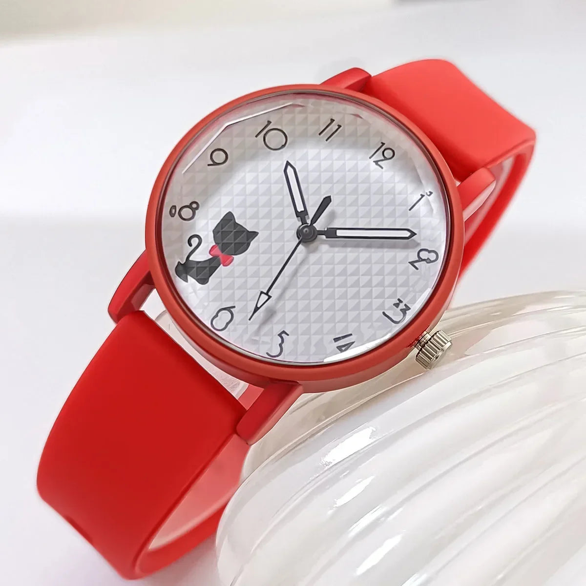 Women Watch Cute Cat Casual Wristwatch Quartz Watches for Women Clock Student Ladies Silicone Strap Watches Gift Reloj Mujer