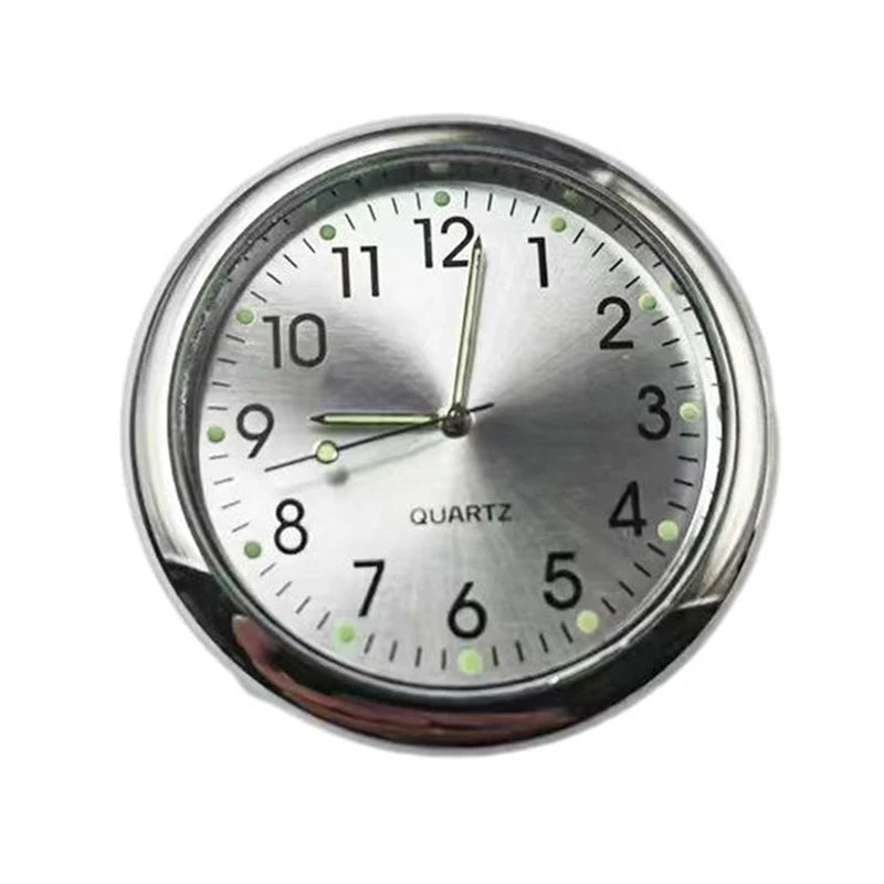 Automobile Clock Dashboard Car Clock Interior Decor Portable Mini Clock Decoration Luminous Analog Watch Ornaments For Cars
