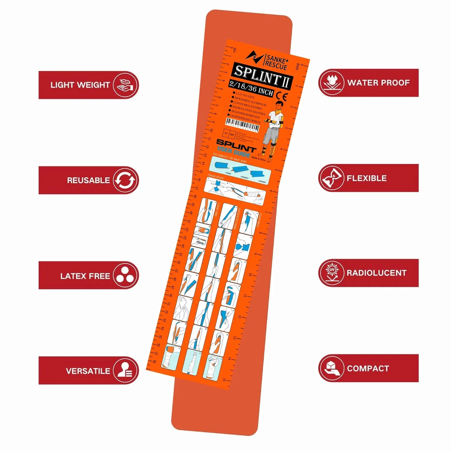 SANKE RESCUE First Aid Splint 36/18