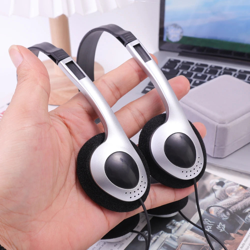 Wired Headphone with Microphone Universal Adjustable Headband and 3.5mm Audio Jack Music Headphones for School Home Work