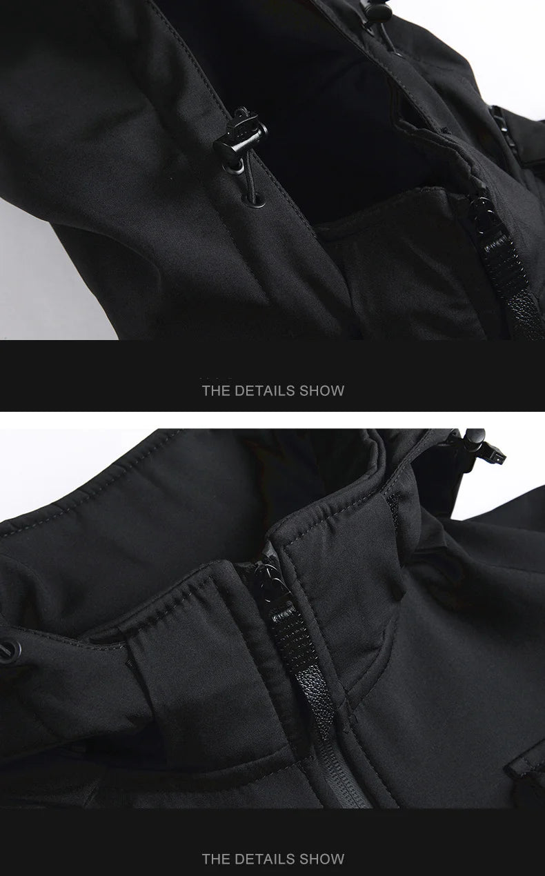 Hiking Jacket Uniform Wool Work Suit Winter Men's Waterproof Jacket Trousers Work Protective Clothing Warm Camouflage Outdoor