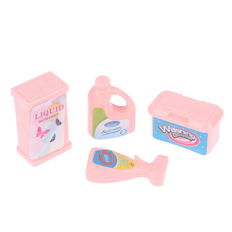 Kid's play house toys Household Washing Kit Iron Laundry tools for 1/6 Doll