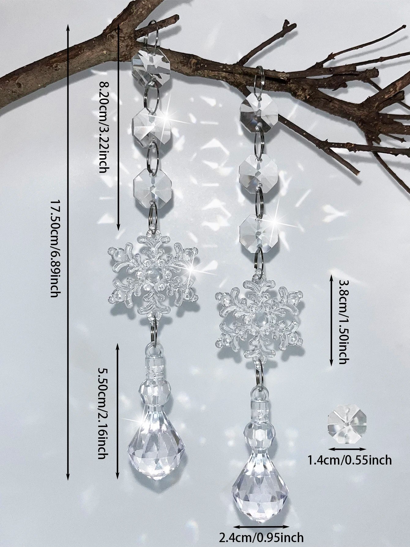 Outdoor Christmas Decoration Pendants, Curtains, Door Curtains, Home, Wedding Decor, Christmas Tree, Patio, 12Pcs