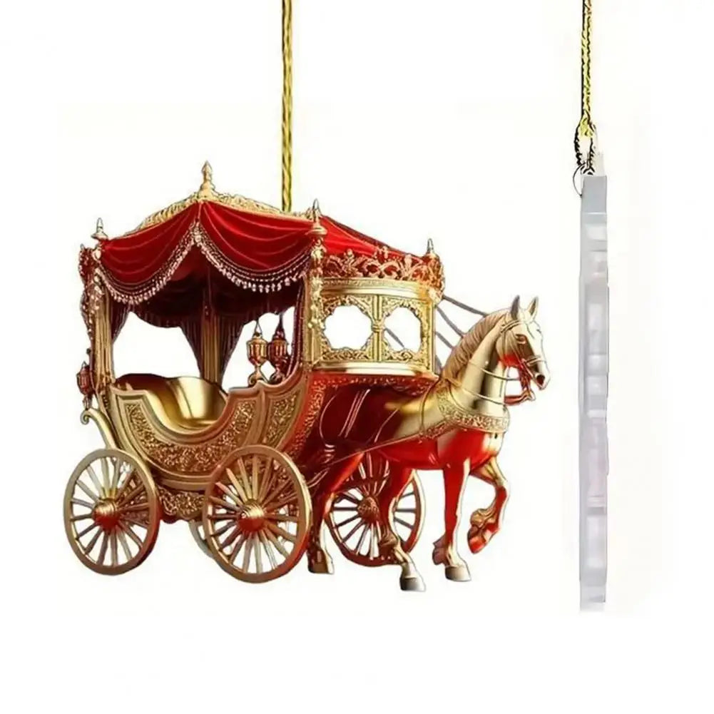 Festive Home Decor Durable Christmas Decoration Festive Christmas Sleigh Carriage Ornaments for Winter Home Decor Traditional