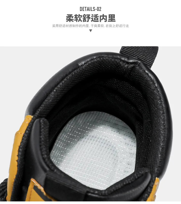 New fashionable and versatile work shoes, men's trendy and versatile thick-soled anti-slip casual boots