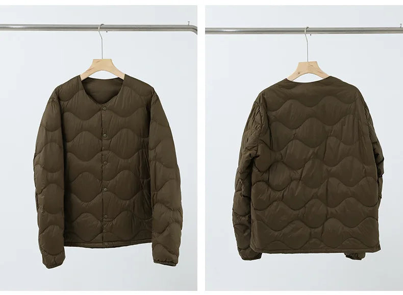 New Coats and Jackets Men's Lightweight Down Vest V-Neck Jacket Very Warm Winter Man Jacket Warm White Duck Down Man Windbreaker