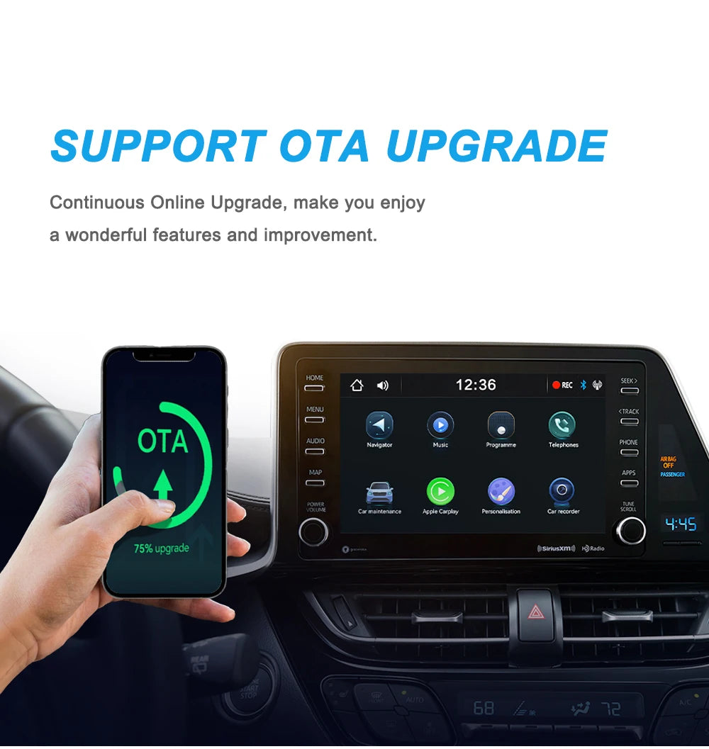 New Wired to Wireless CarPlay and Android Auto 2 in 1 Mini Adapter 5GHz WiFi5 for 99% Original Wired CarPlay/Auto Cars