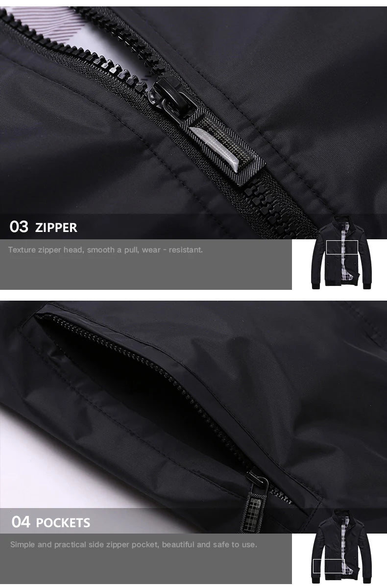 Bomber Jacket Men Rainproof Windproof Waterproof Jackets Men's Outwear Spring Male Military Coats Classic Fashion Brand Coats