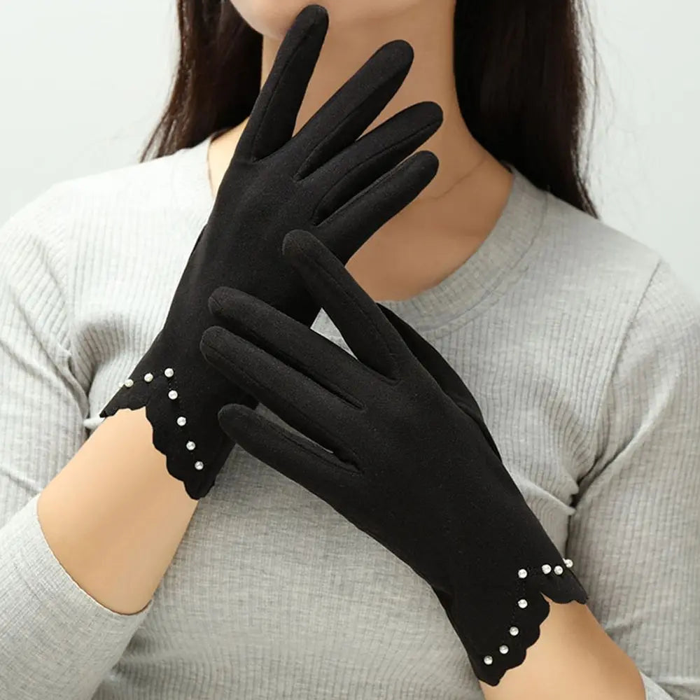 Ladies Winter Accessories Full Finger Cold Protection Women's Gloves Touch Screen Gloves German Fleece Korean Style Mittens