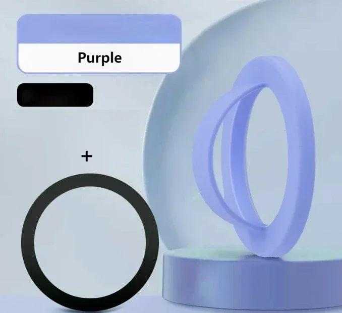 Magnetic Phone Ring Holder Grip Attachment Removable Magnetic Phone Ring Waterproof Liquid Silicone for iPhone & Android Cases