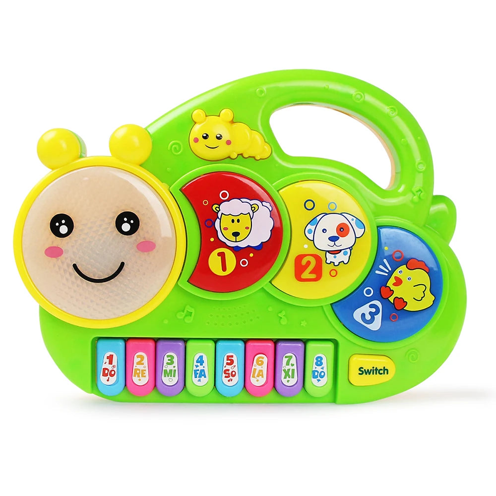 Kid Cartoon Piano Keyboard Game Electronic Multifunctional Toy Animal Sound Flashing Light Baby Instrument Educational Toys Gift