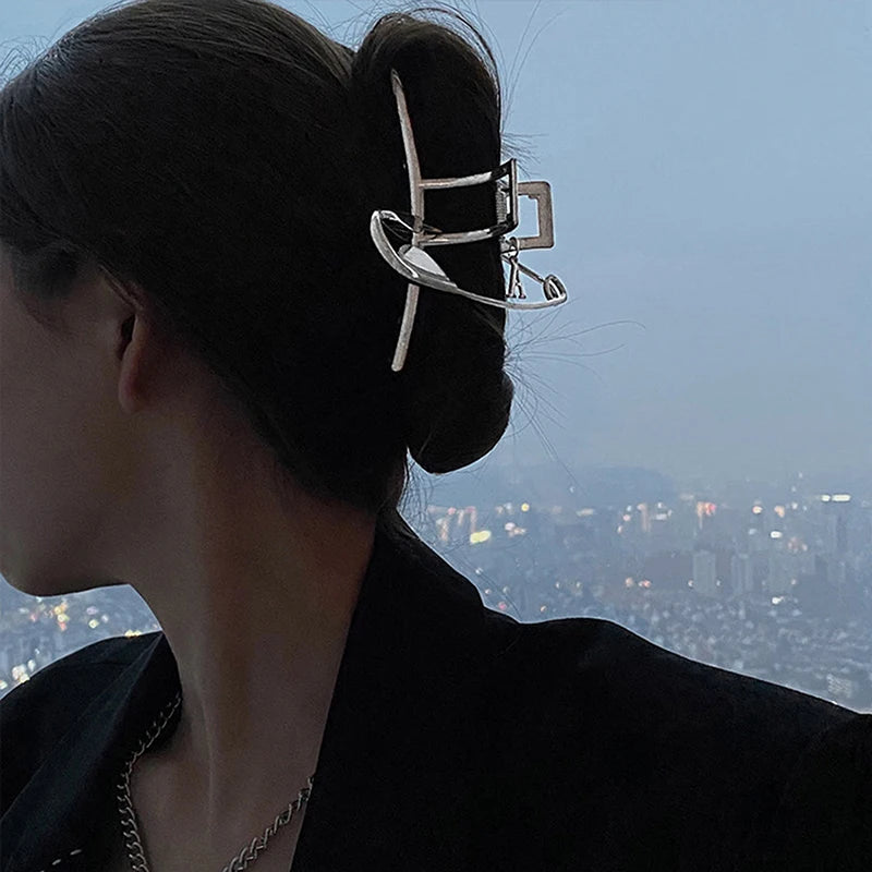 1PC Women Cool Hair Accessories Simple Trendy Pin Hair Claw Fashion Elegant Hair Clip Hairpins High-end Light Luxury Shark Clips