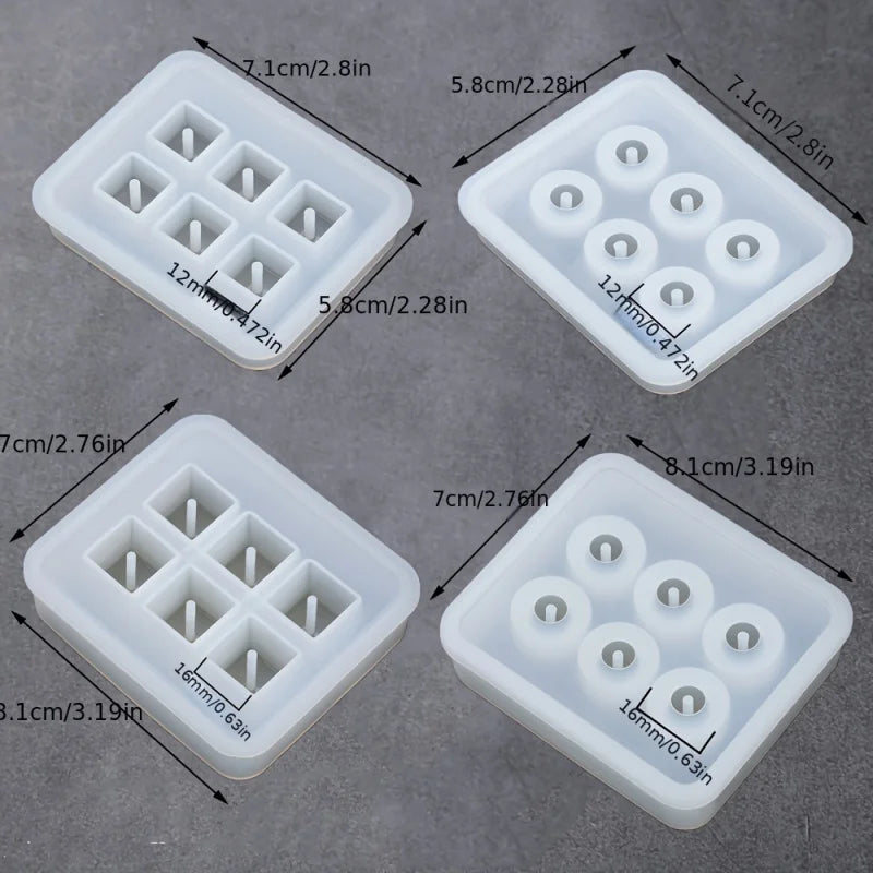 A Set of Four Crystal Ball Beads Making Silicone Mold，ApplicableDIYMaking Bracelet、Necklace、Keychain、Pendant、Jewelry and Epoxy R