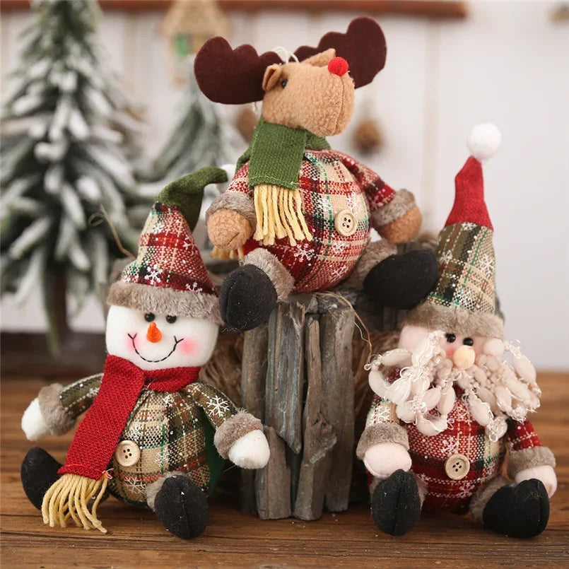 2025 Christmas Dolls Tree Decor Merry Chirstmas Snowman Doll Ornament Reindeer NewYear Home Decoration Gift Table Xmas Ornaments