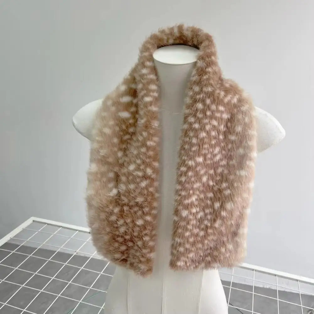 Winter Harajuku Plush Scarf Christmas Gift Padded Warm Scarf Earflap Hat Antlers Hairband Cute New Year Decoration Accessories