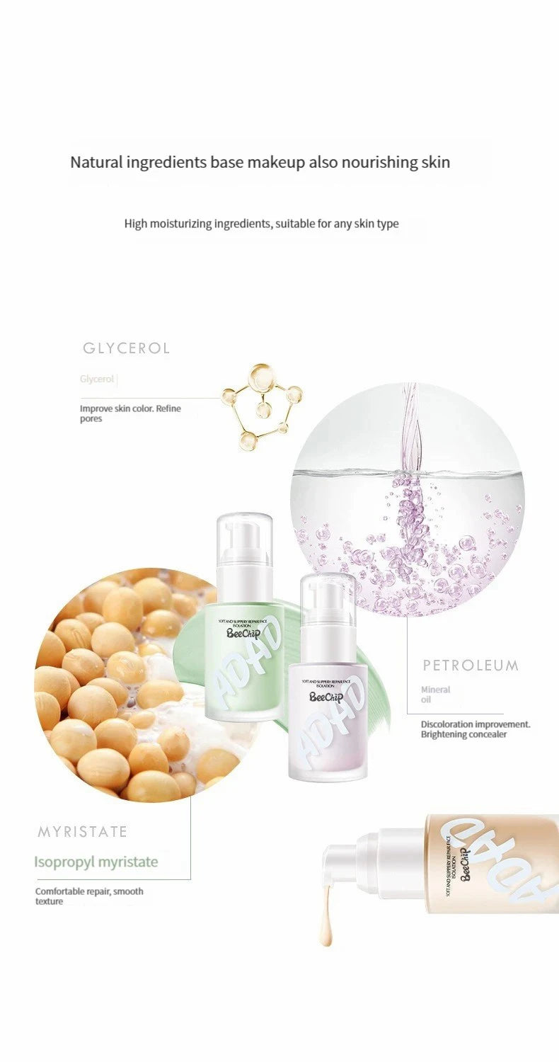 Makeup Primer Isolation Cream Moisturizing Modification Natural Even Skin Tone Long-lasting Concealer Refreshing and Docile