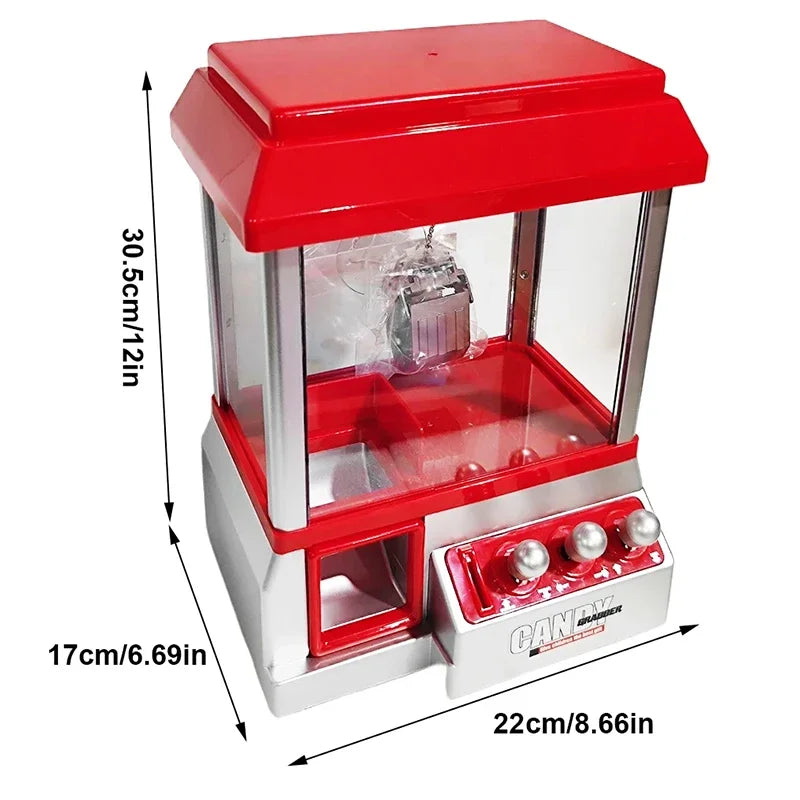 Electronic Arcade Claw Toy Machine Mini Candy Prize Dispenser with Lights Sounds Fun Catcher Game for Kids Christmas Gifts