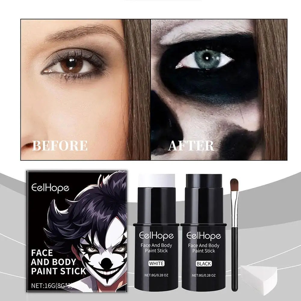 Halloween Party Quick-Dry Face Paint - Face Paint Foundation for Makeup, Clown Looks & Colorful Body Art