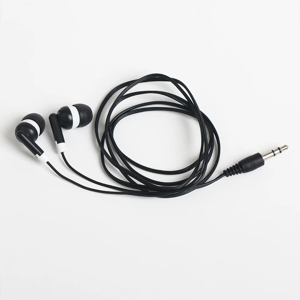 500pcs/lot Low-cost Cheapest Disposable Earphones Headphone for Bus Train Plane One Time Use For Museum Library Company Gift