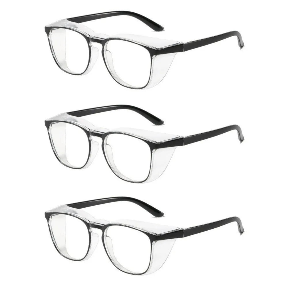 3PCS Safety Goggles Eye Protection Anti-fog Wind Dust Sand Glasses Pollen-proof Anti Blue Light Eyewear