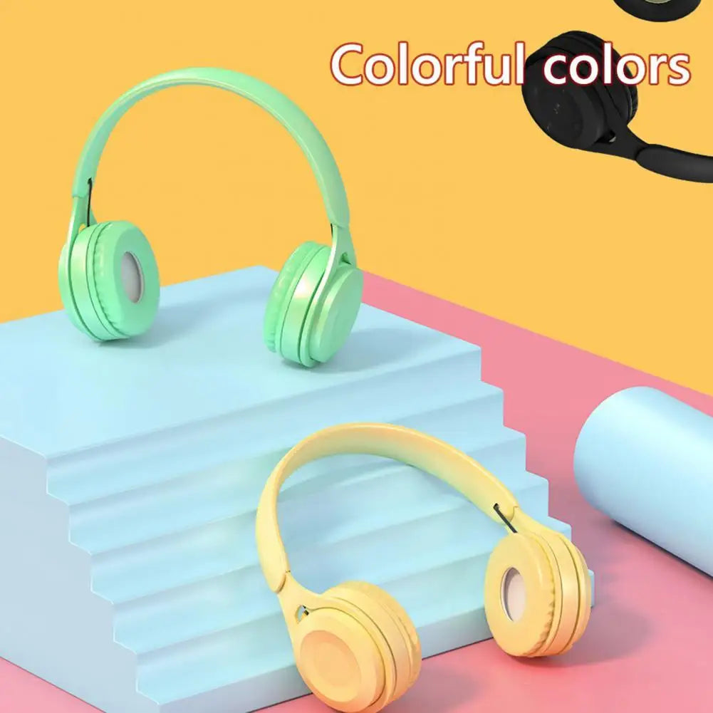 Headphones Kids Wireless Bluetooth Earphones Stereo Foldable Helmets Gaming Headsets Over-ear Headphones for Android ios