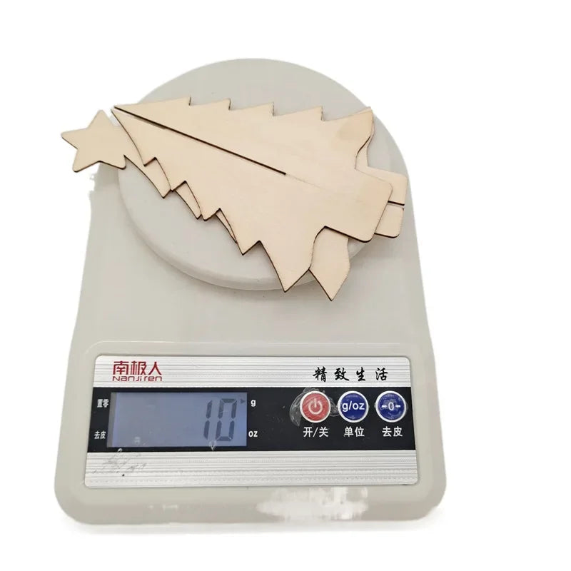 Christmas Wooden Table Ornaments 3D Xmas Tree Shaped Unfinished Wood Cutouts Christmas Tree for Xmas Holiday Wedding Party Decor