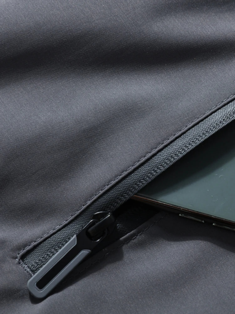 Business Jacket Men New Fashion Trend Spring Autumn Double-Sided Comfortable Jackets Versatile Stand Up Collar Workwear Coat Man