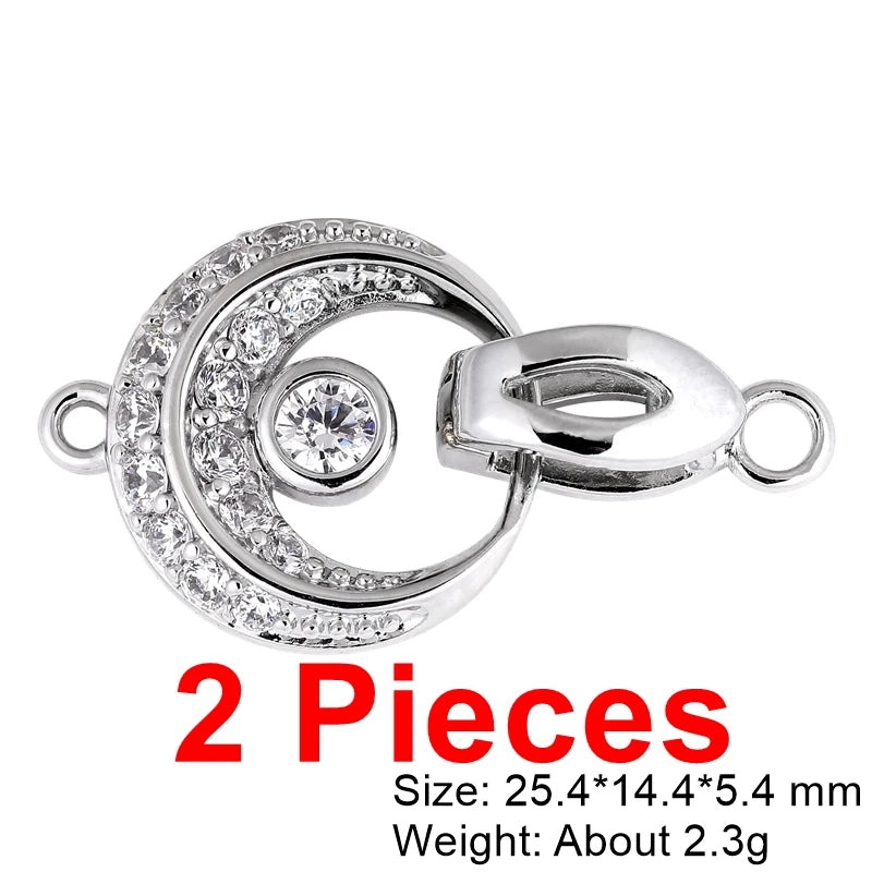 Juya 18K Gold Silver Plated Wedding Decorations Connect Fastener Closure Clasps Accessories For DIY Beads Pearls Jewelry Making