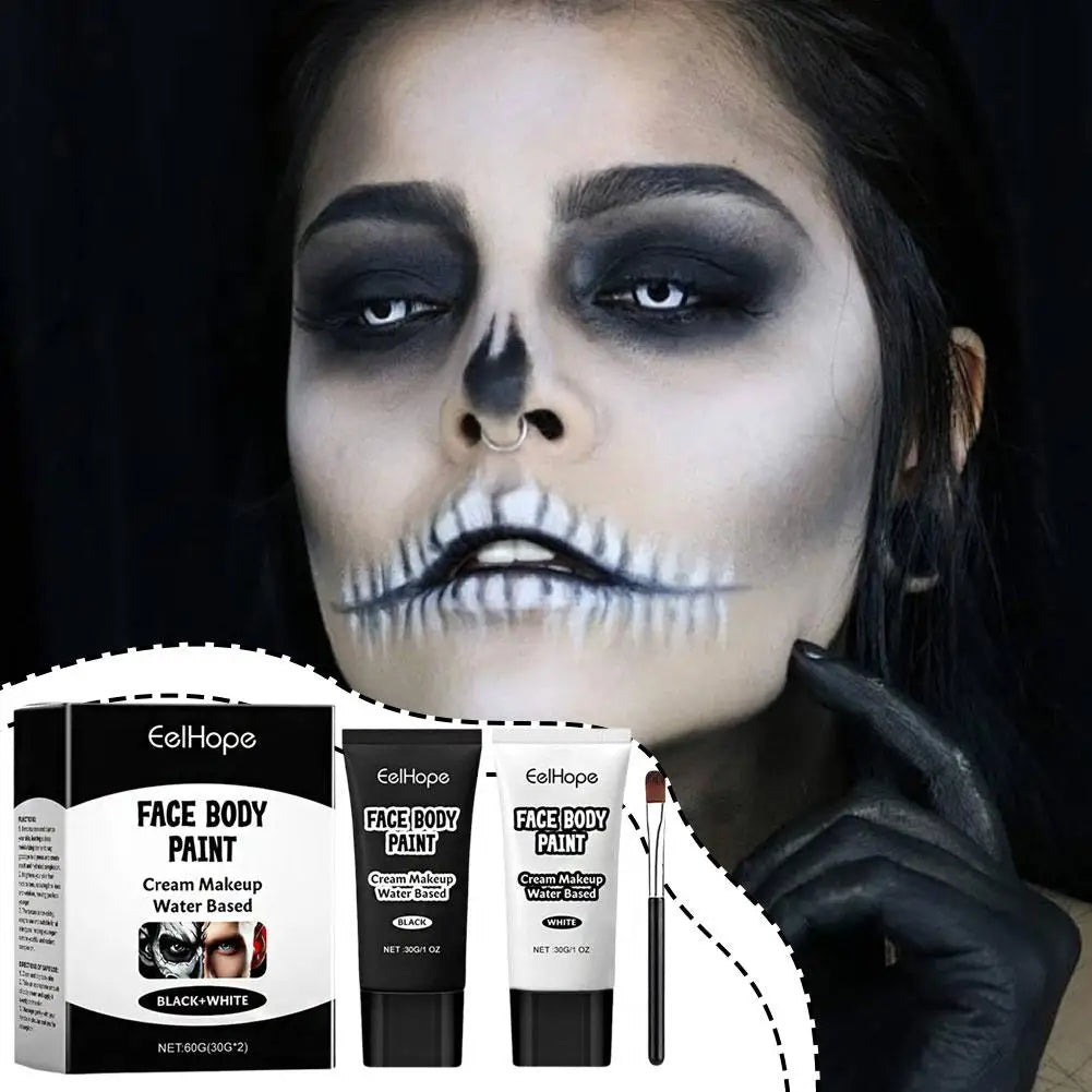 White Makeup Foundation Cream Concealer Halloween Cosplay Make-Up Lasting Cream Cosmetics Halloween Face Long Face White