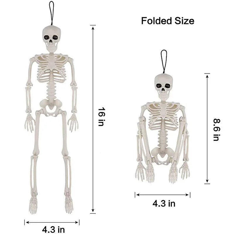 Halloween Human Skeleton 40CM Movable Skeleton, Human Skeleton Halloween Horror Decorations, Haunted House Horror Props