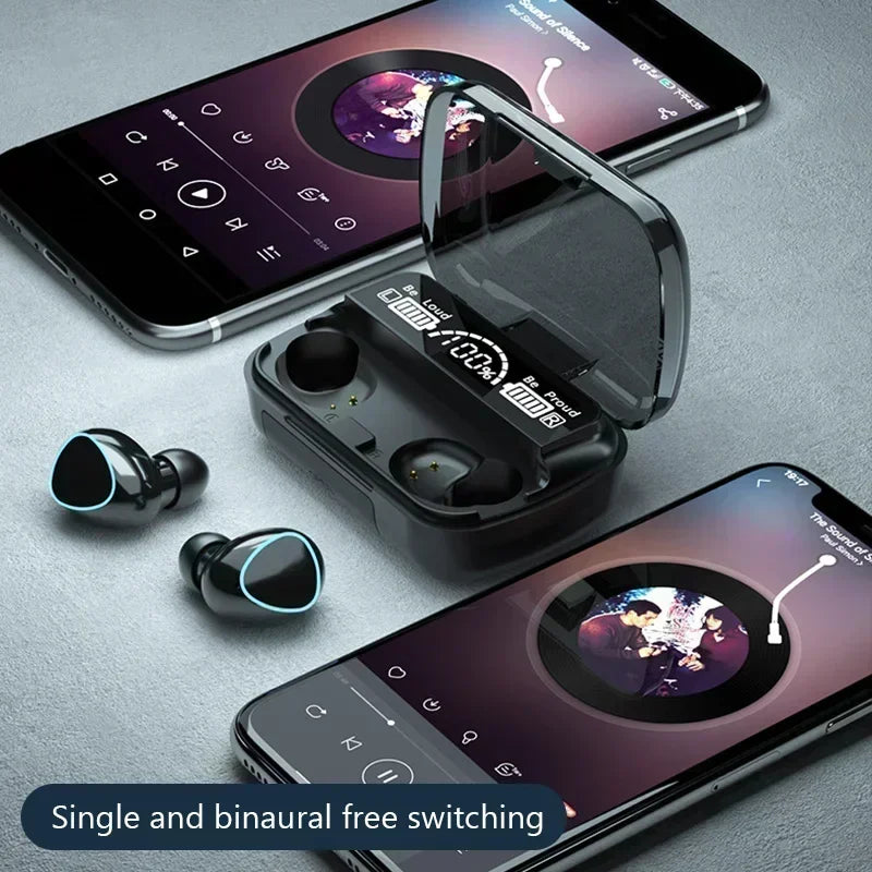 Wireless Bluetooth Headphones Handfree Dispay Bluetooth Earphones HiFi Stereo Music Wireless Earbuds Waterproof Gaming Headset