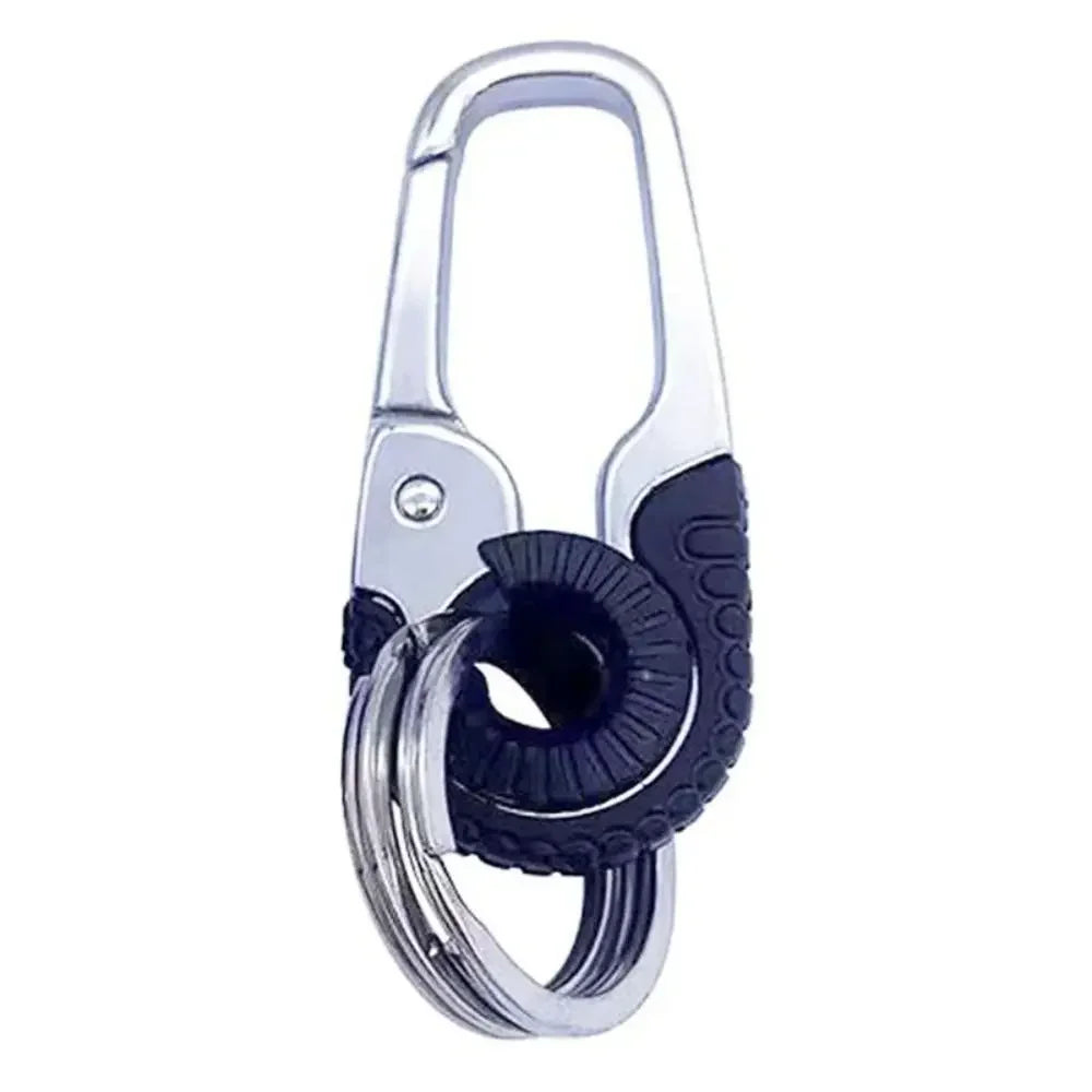 Fashion Men's Business Genuine Leather Belt Buckle Clip 2 Loops Key chain Key Ring Holder Men Apparel Accessories