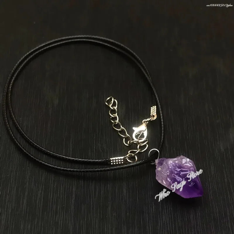 Jewellery Women Necklace Natural Healing Amethyst Crystal Rose Quartz Stone Abalone Shell Pendant Collar Acero Inoxidable Mujer