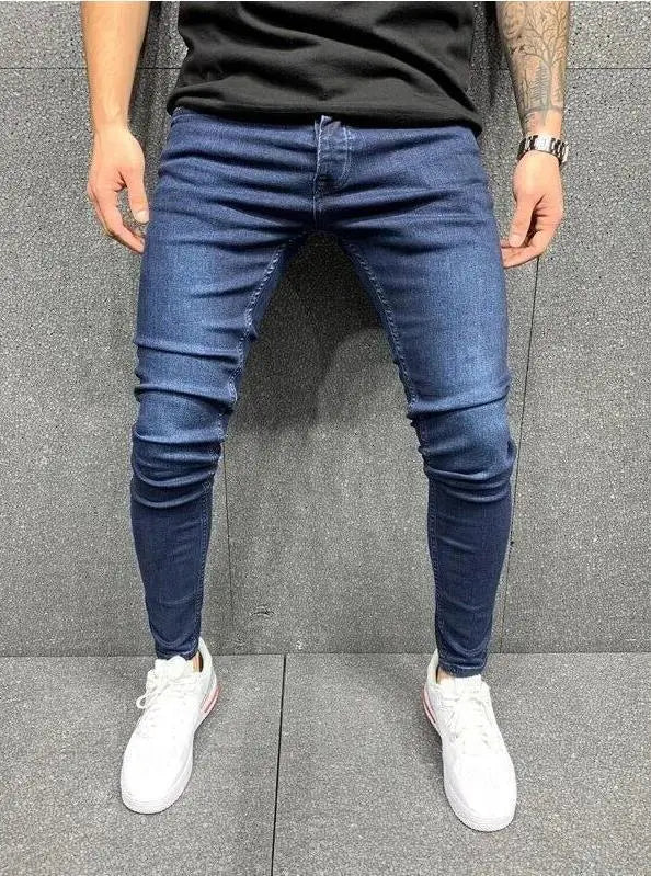 Mens Black Jeans Slim Fit Quality Gray Casual Male Jeans Pants Skinny Fit Men Pants Hip Hop Streetwear Cotton Denim Trousers