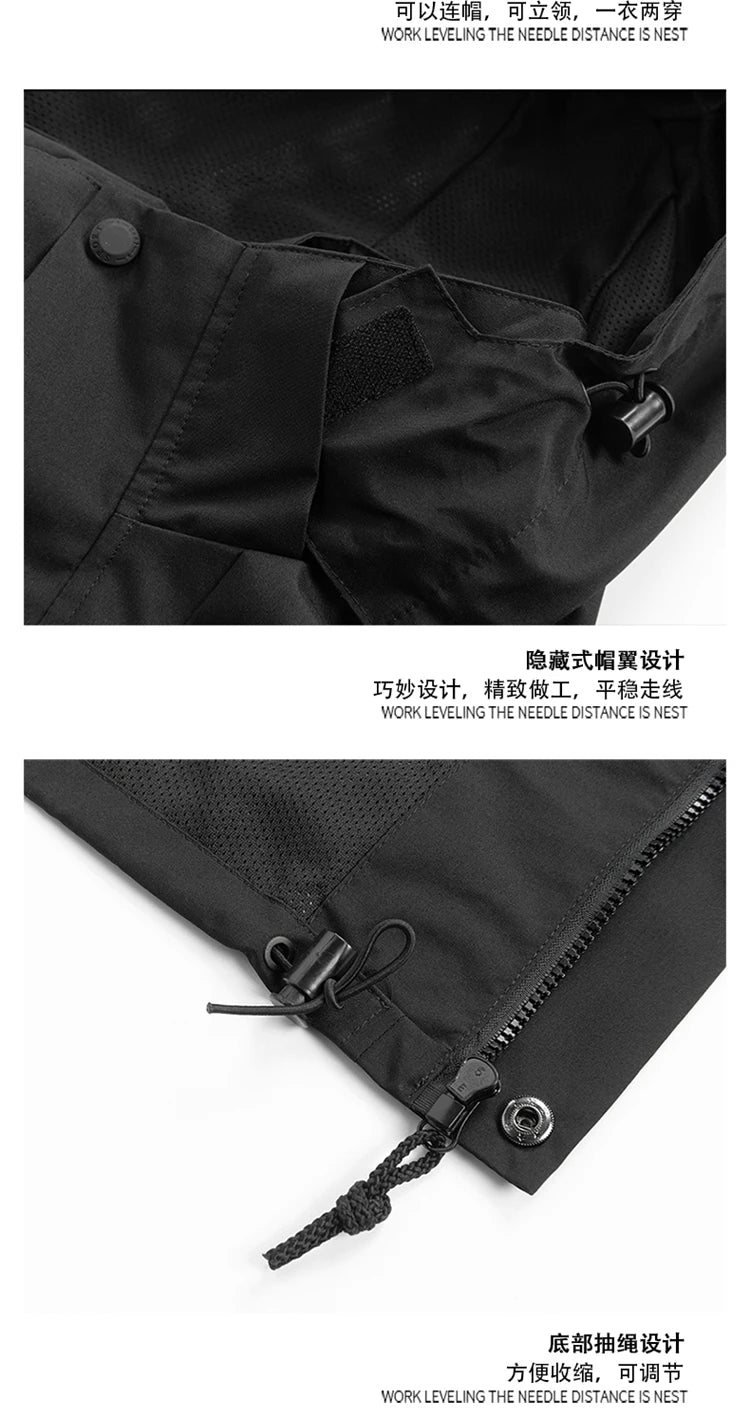 Outdoor Riding Jackets for Women Patchwork Waterproof Camping Coat Men Fishing Trekking Windbreaker Travel Jacket Women Clothing