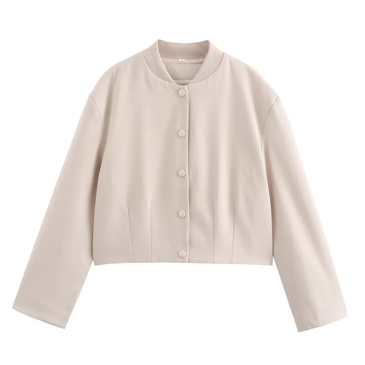 Ladies Short Vintage Autumn Winter Jacket Woman Coat Bomber Cropped Women Jackets Long Sleeve With Buttons Lady Outwear Female