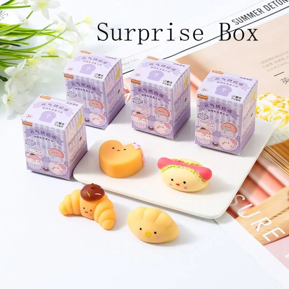 Kawaii Bakery Food Fillers Box Toys Random Reward Pinch Toys Lucky Squeeze Fidget Mystery Toy Children