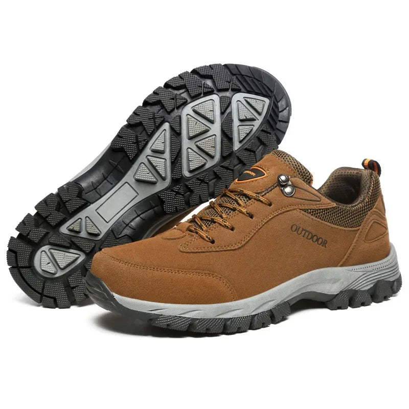 Men's Hiking Shoes Suede Leather Shoes for Men Outdoor Walking Footwear Climbing Hunting Male Sneakers New Ankle Boots Size 49