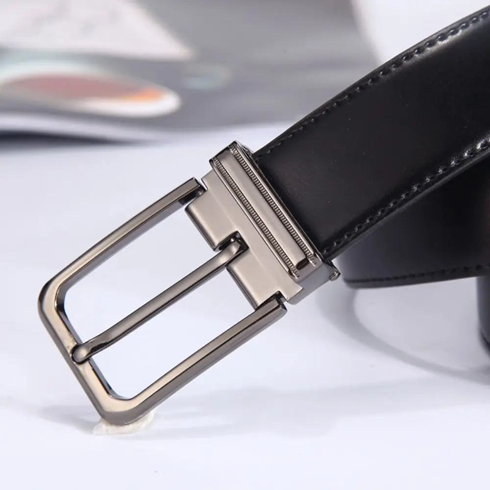 Waist Accessories Double Sided Men Leather Belt Brown Black Retro Designer Belt Fashion Luxury Pin Buckle Belt Mens Accessories