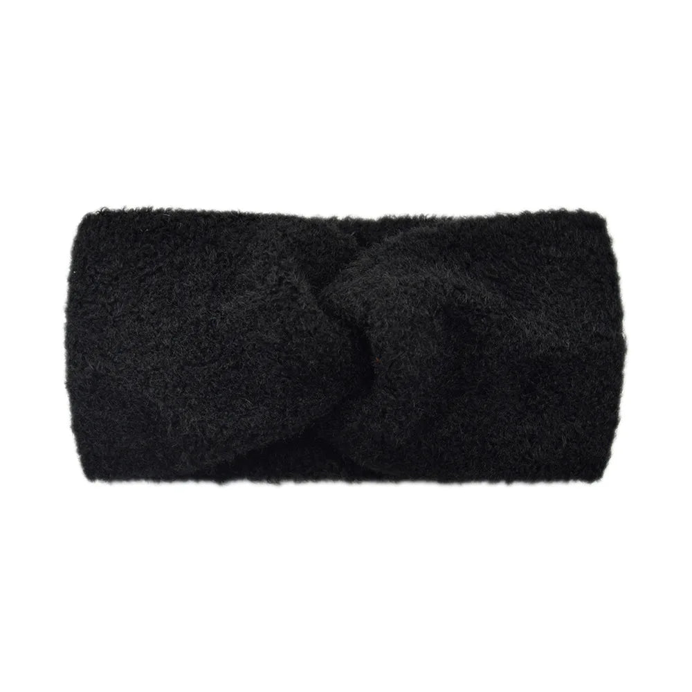 Winter Woolen Headbands Soft Elastic Ear Warmer Cross Headwrap Turban Wide Brim Headwear for Women Girl Fashion Hair Accessories