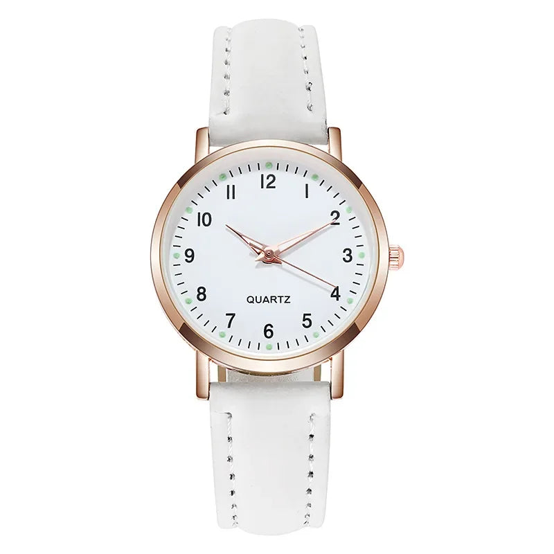 Women Watches  Luminous Leather Bracelet Simple Watch Elegant Fashion Quartz Watch Ladies Wristwatches  Montre Femme Reloj Mujer