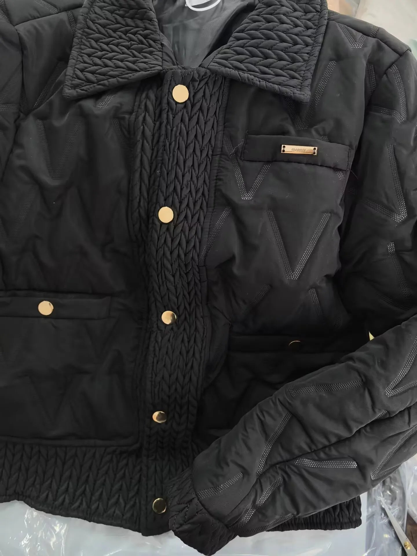 Women Cotton Padded Coats Autumn Winter Lightweight Fashion Turn-down Collar Quilted Jacket Outerwear Female Warm Overcoats