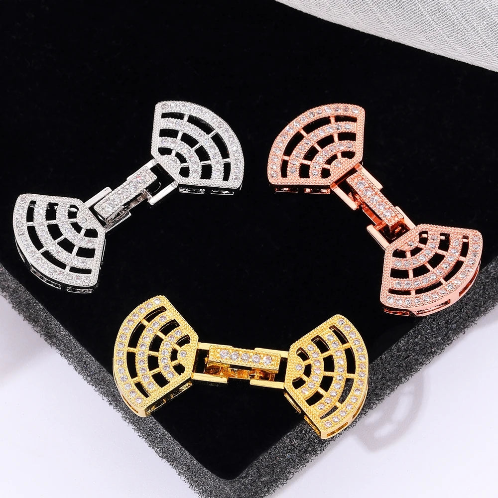 Juya 18K Gold Silver Plated Wedding Decorations Connect Fastener Closure Clasps Accessories For DIY Beads Pearls Jewelry Making