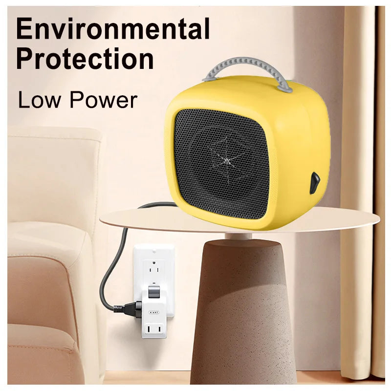 Mini Desktop Fan Heater Button Switch With Handle Household Small Heater Winter Heating Warmer Power Office Dedicated Heater