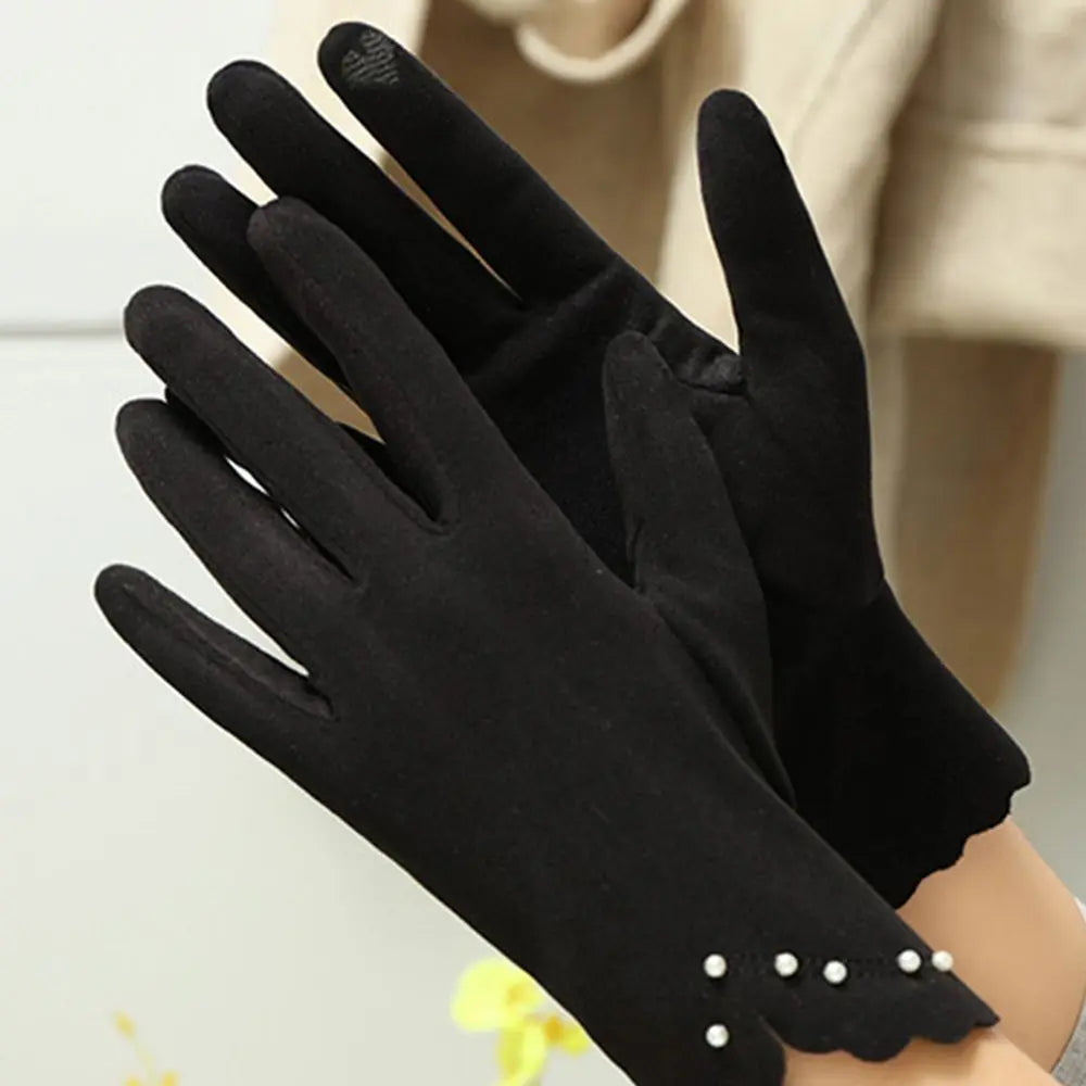 Ladies Winter Accessories Full Finger Cold Protection Women's Gloves Touch Screen Gloves German Fleece Korean Style Mittens