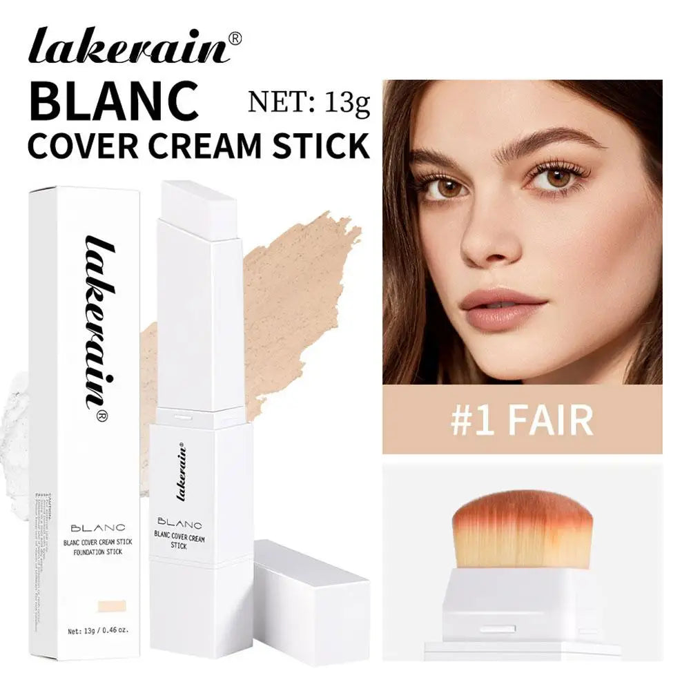 Dual-Ended Brush-On Color-changing Foundation Stick Minimizing Even-Tone Pore Conceals Blemishes Dullness Cosmetics Makeup
