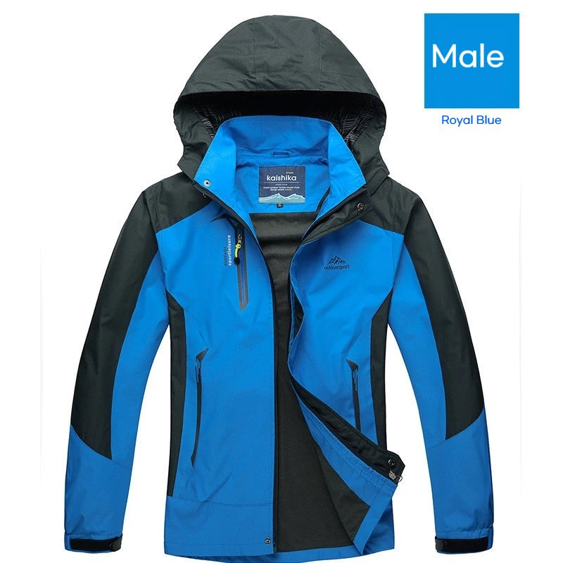 Camping Hiking Jacket Men Autumn Outdoor Sports Coats Climbing Trekking Windbreaker Travel Waterproof Jackets Black